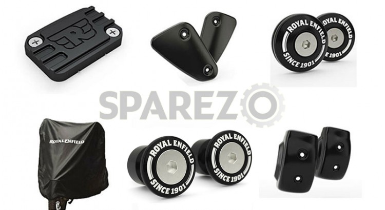 Genuine Royal Enfield Interceptor 650 Accessory Products Combo Pack 6 Items - SPAREZO